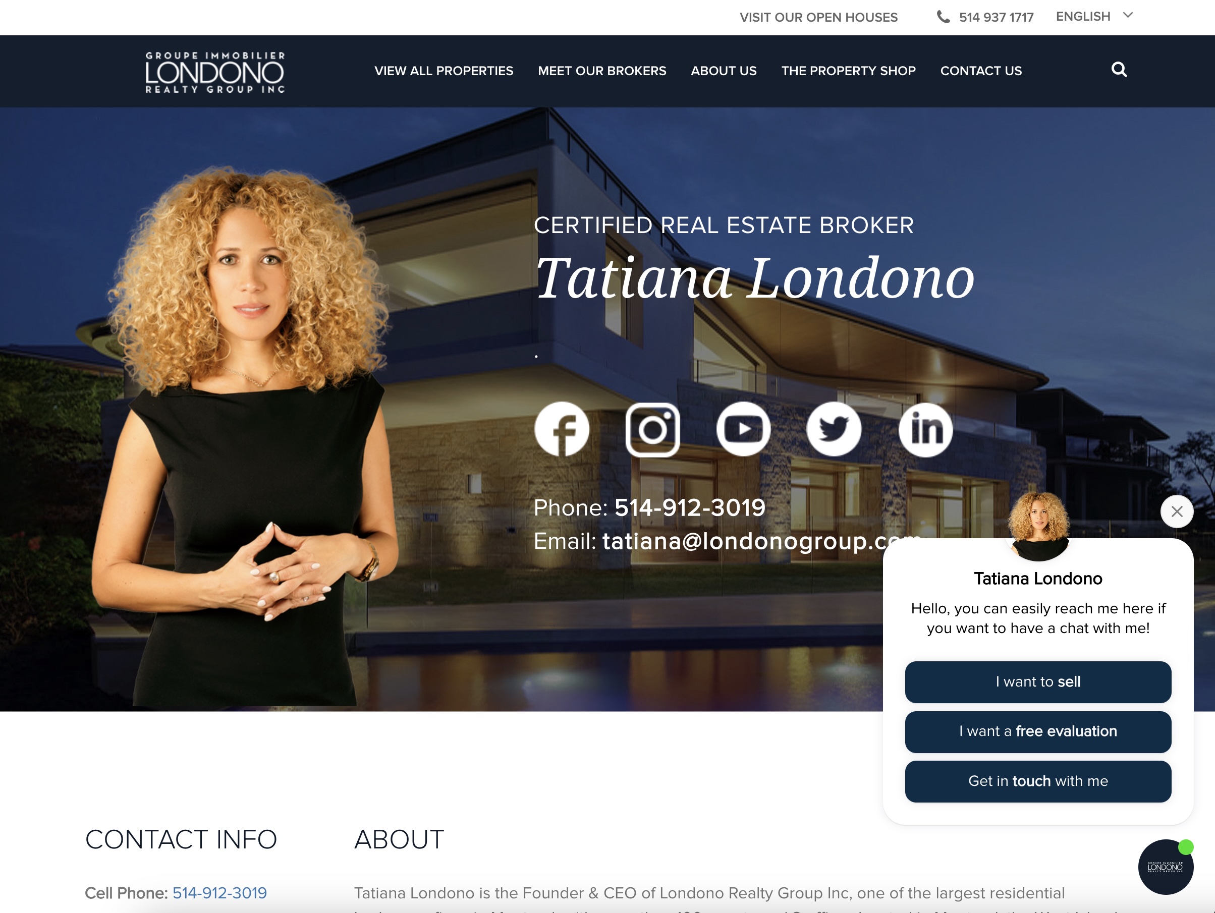 Londono Group Agent Profile Page